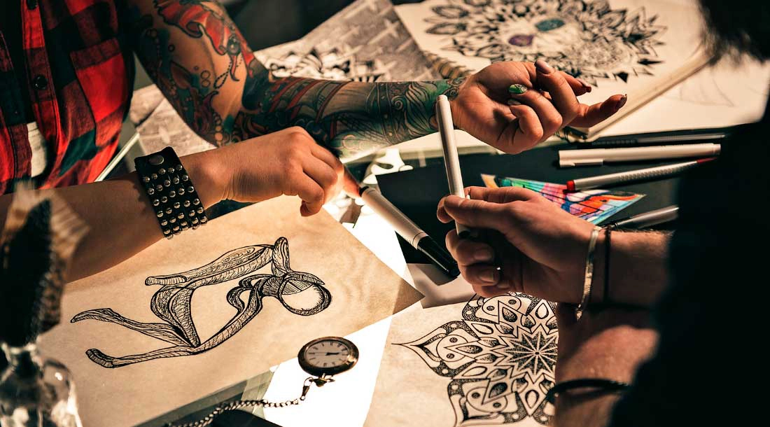 Как сделать эскиз для тату: способы создания эскизов | Блог о тату