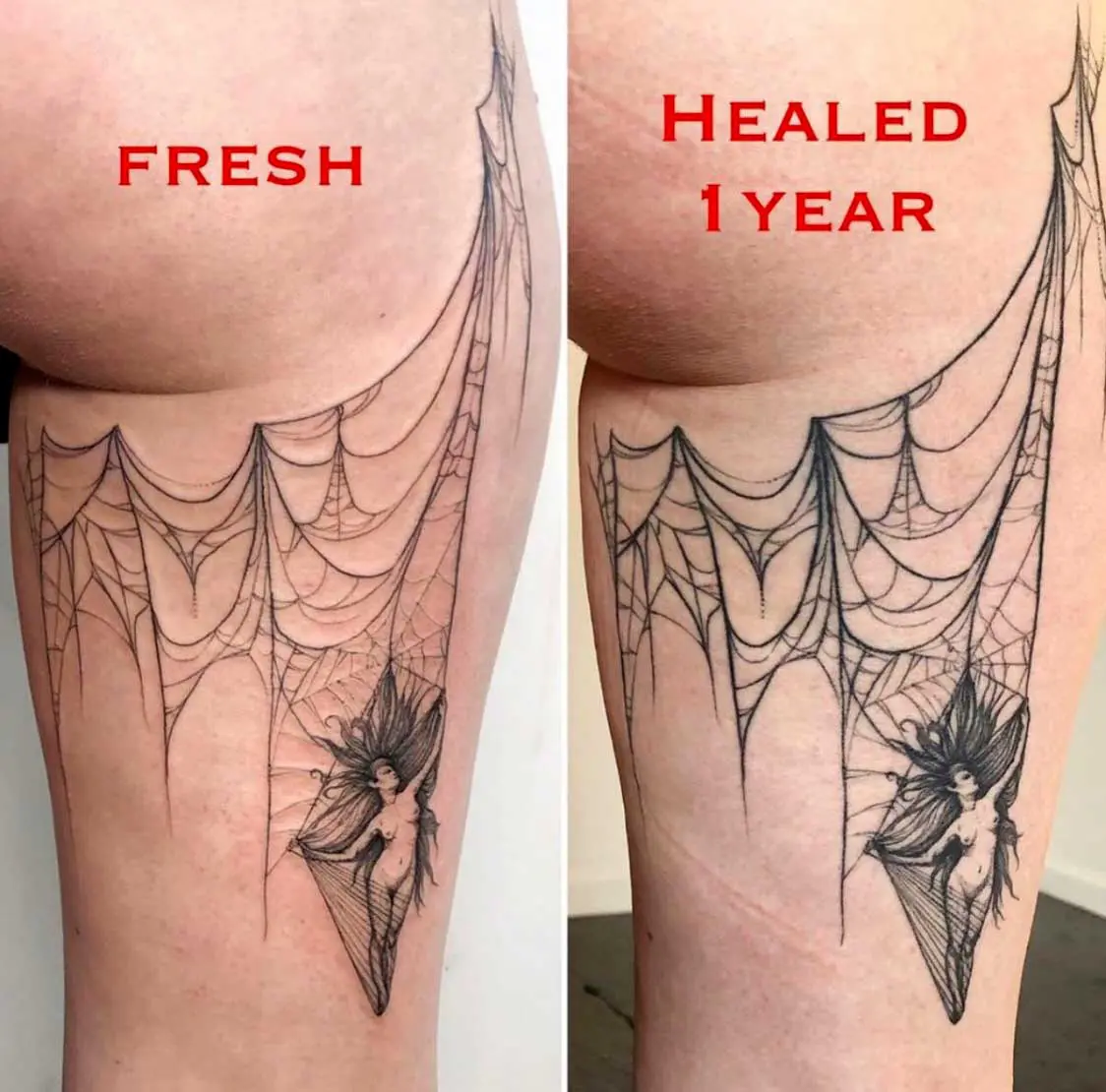 Как выглядят татуировки через время в стиле тонкий орнамент