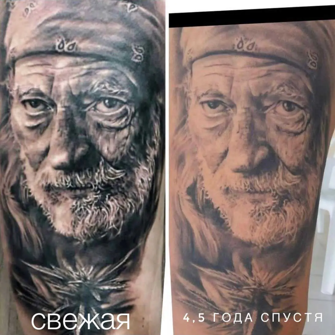 Как выглядят татуировки через время в стиле реализм 3